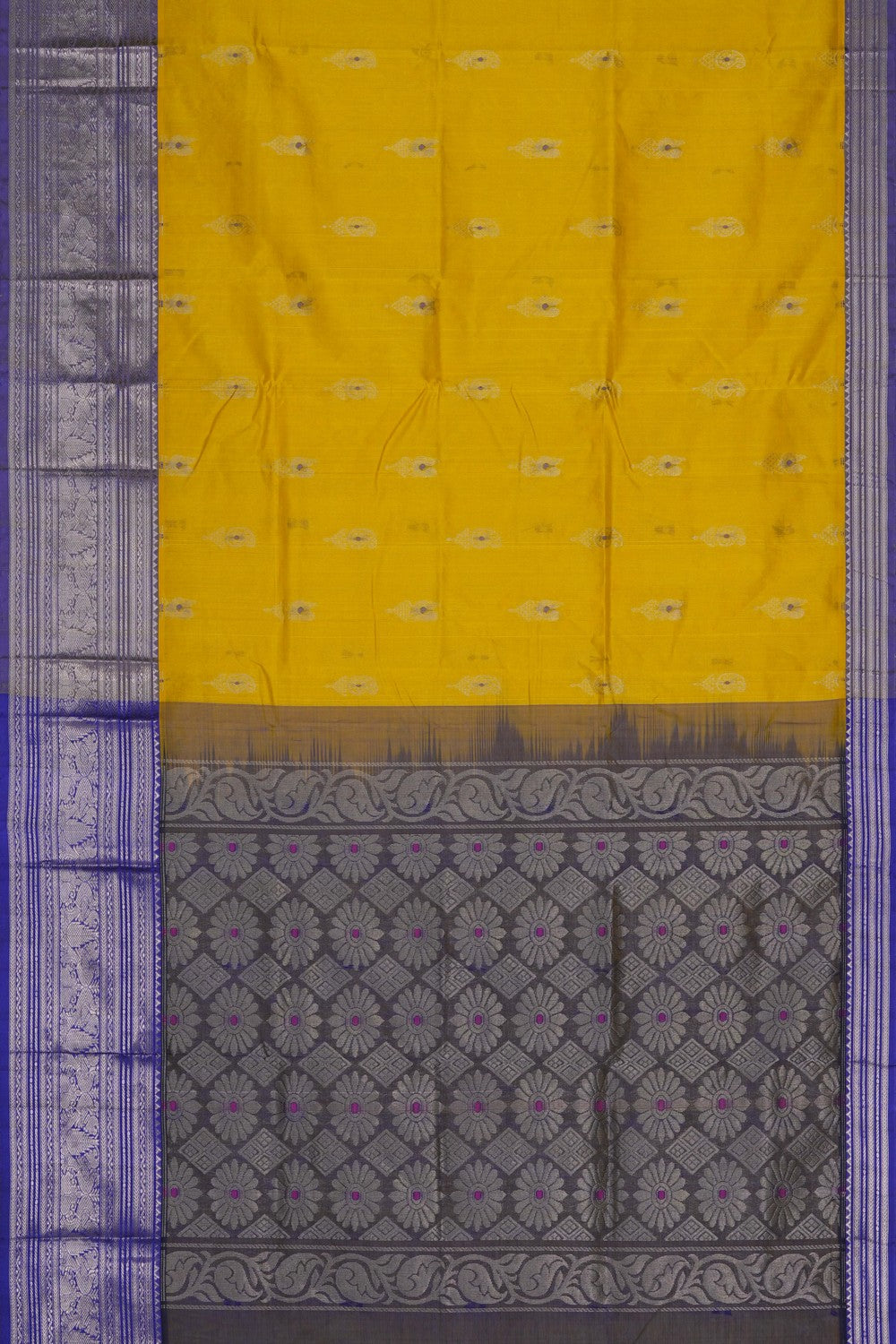 Image of Yellow South Silk Cotton Saree
