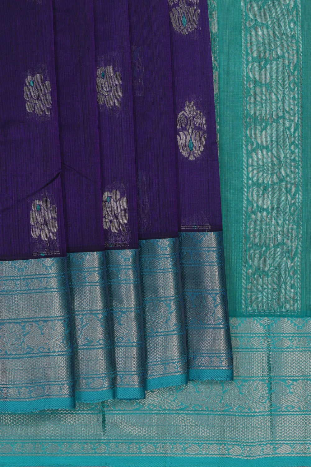 Image of Purple South Silk Cotton Saree