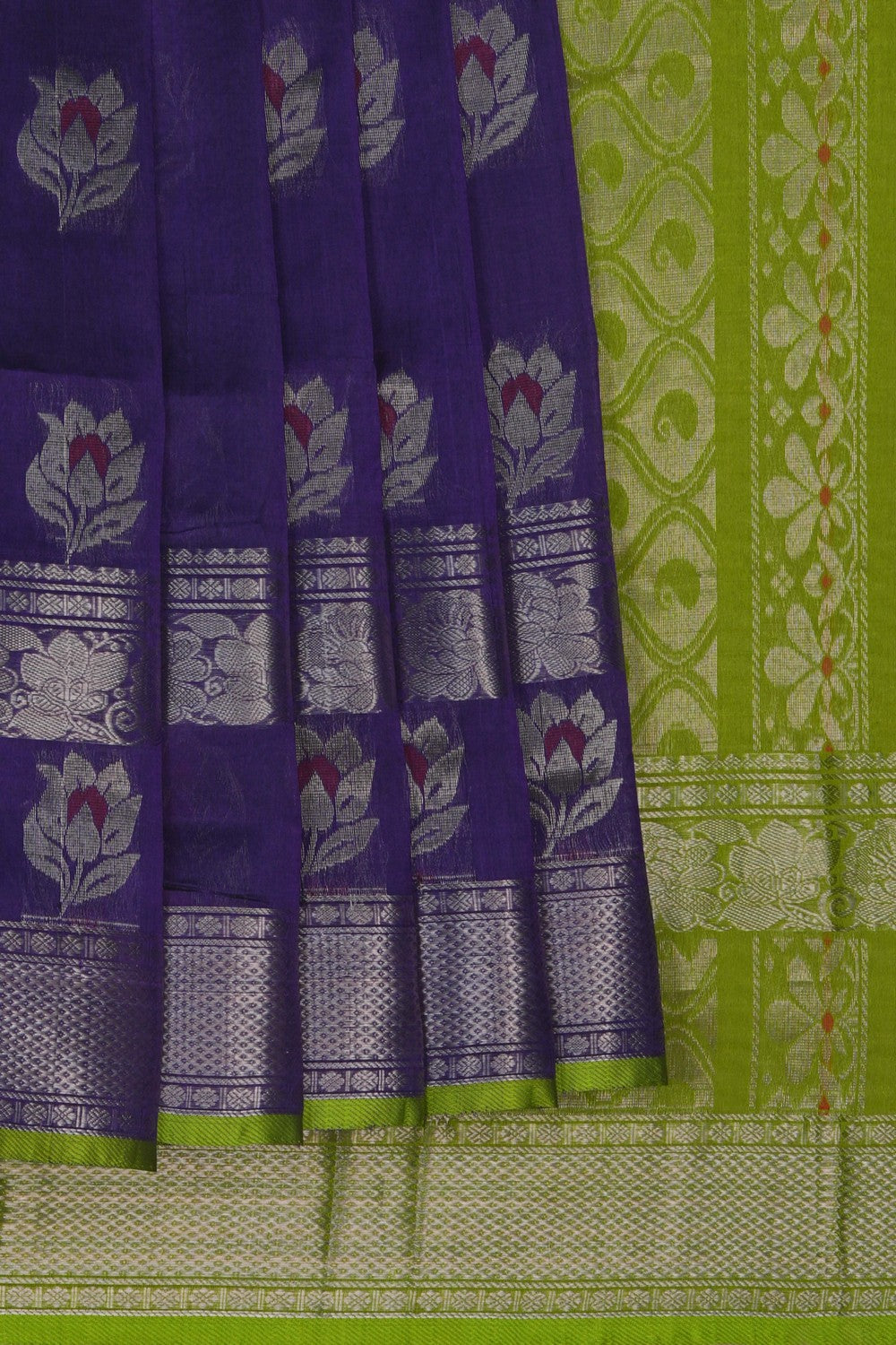 Image of Purple South Silk Cotton Saree