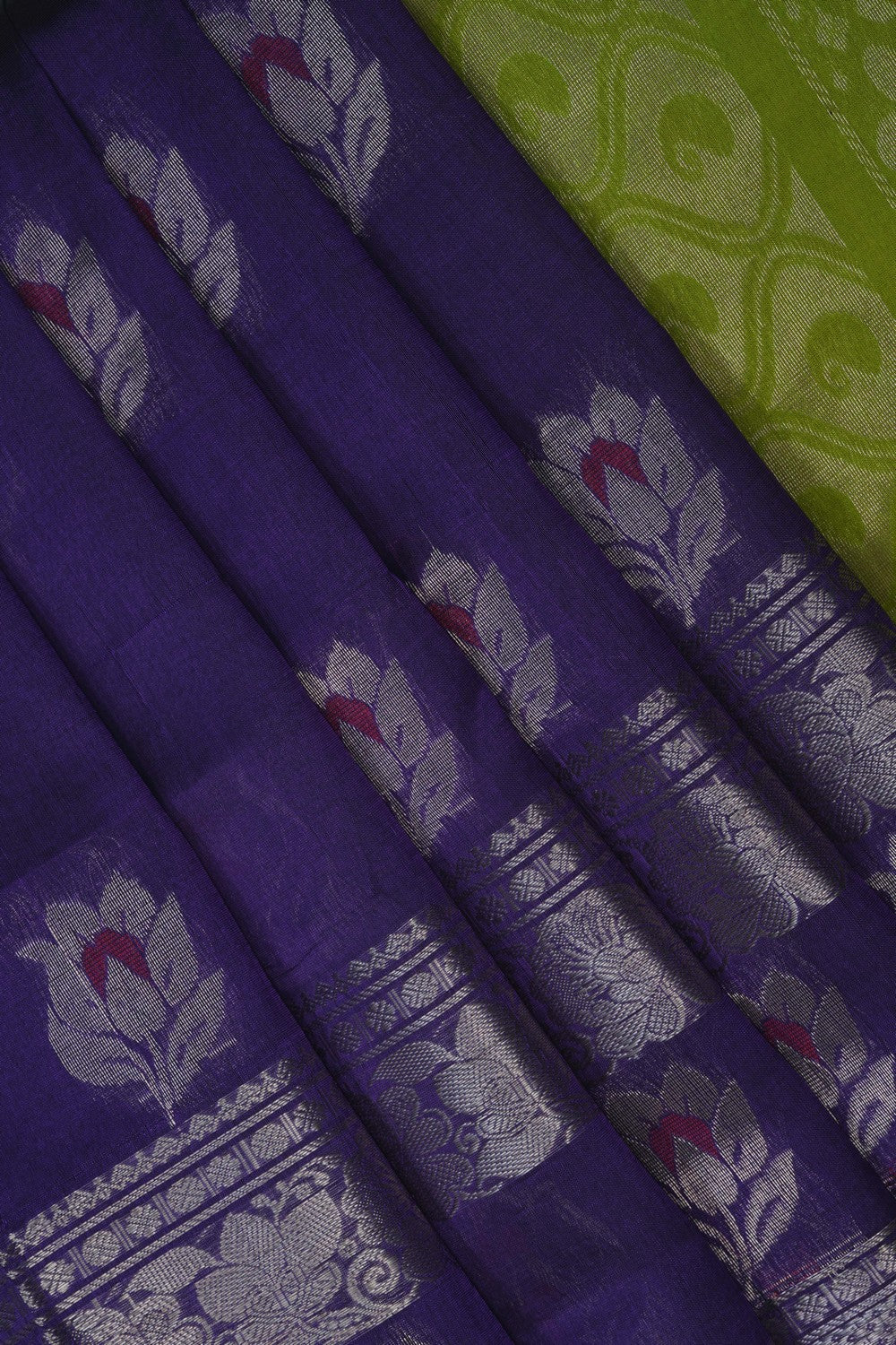 Image of Purple South Silk Cotton Saree