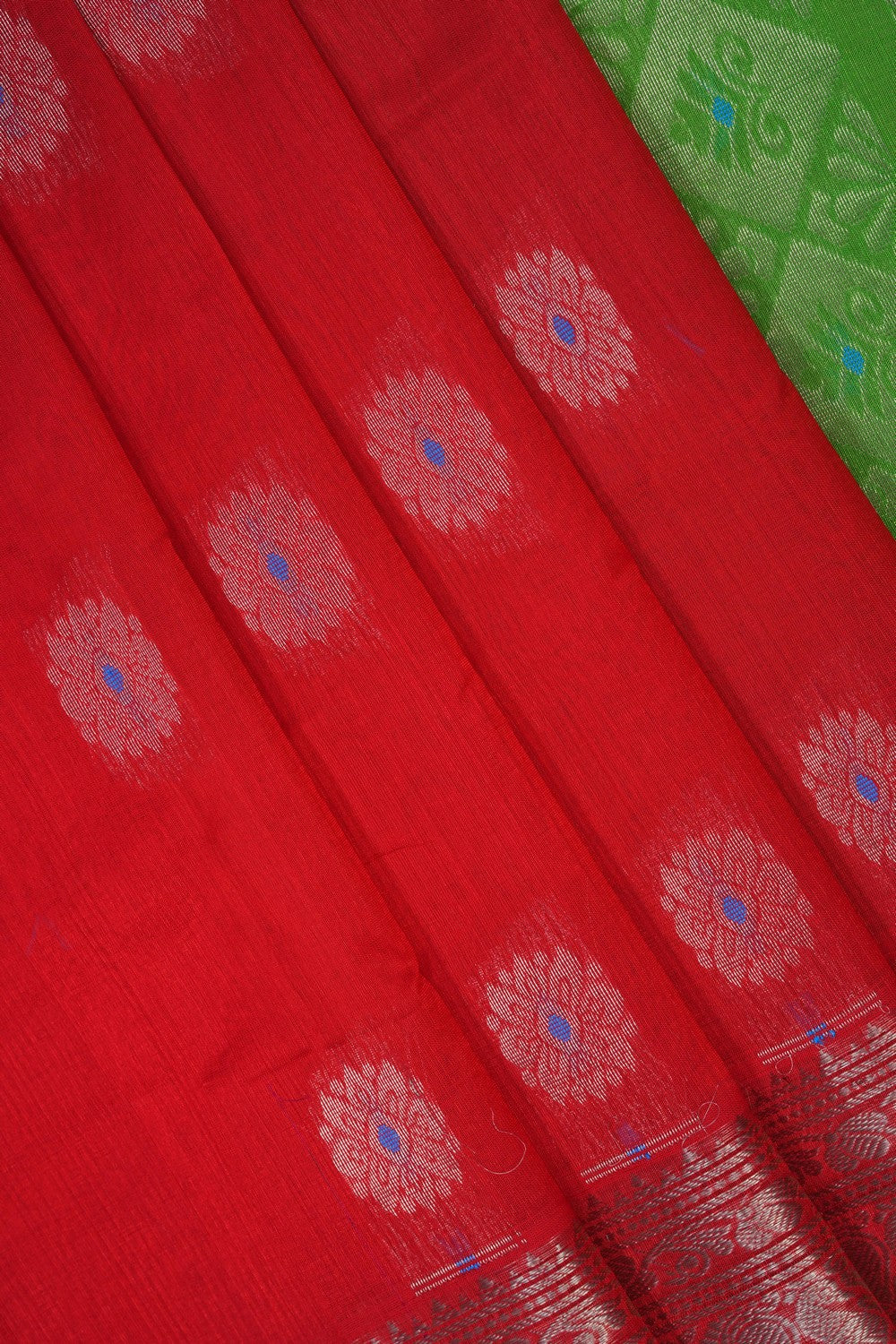 Image of Red South Silk Cotton Saree
