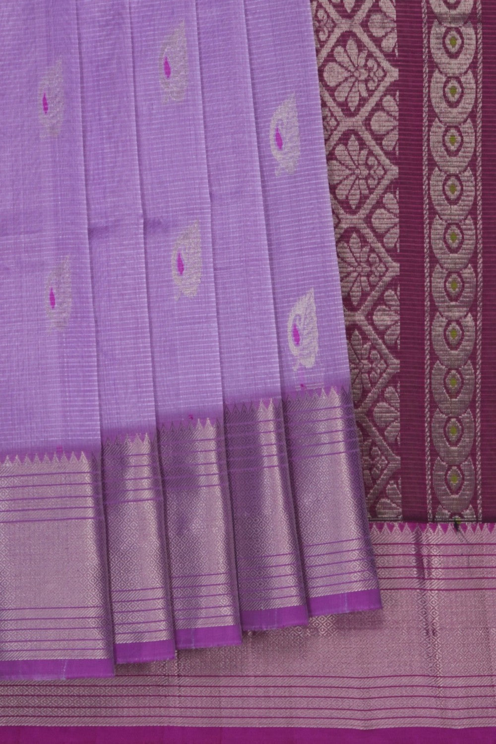 Image of Purple South Silk Cotton Saree