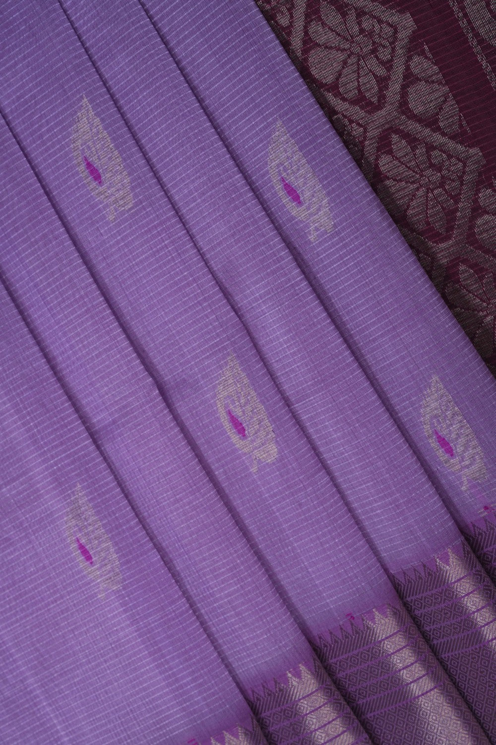 Image of Purple South Silk Cotton Saree