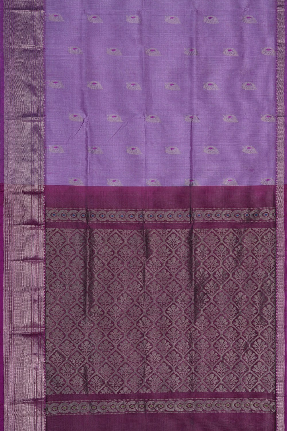 Image of Purple South Silk Cotton Saree