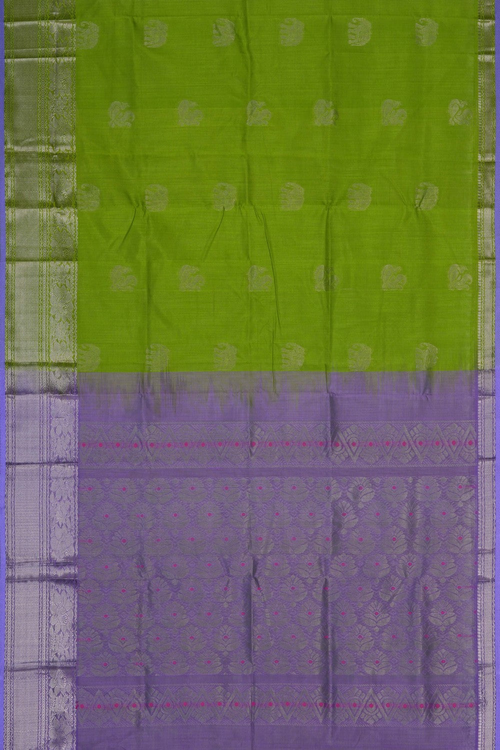Image of Green South Silk Cotton Saree
