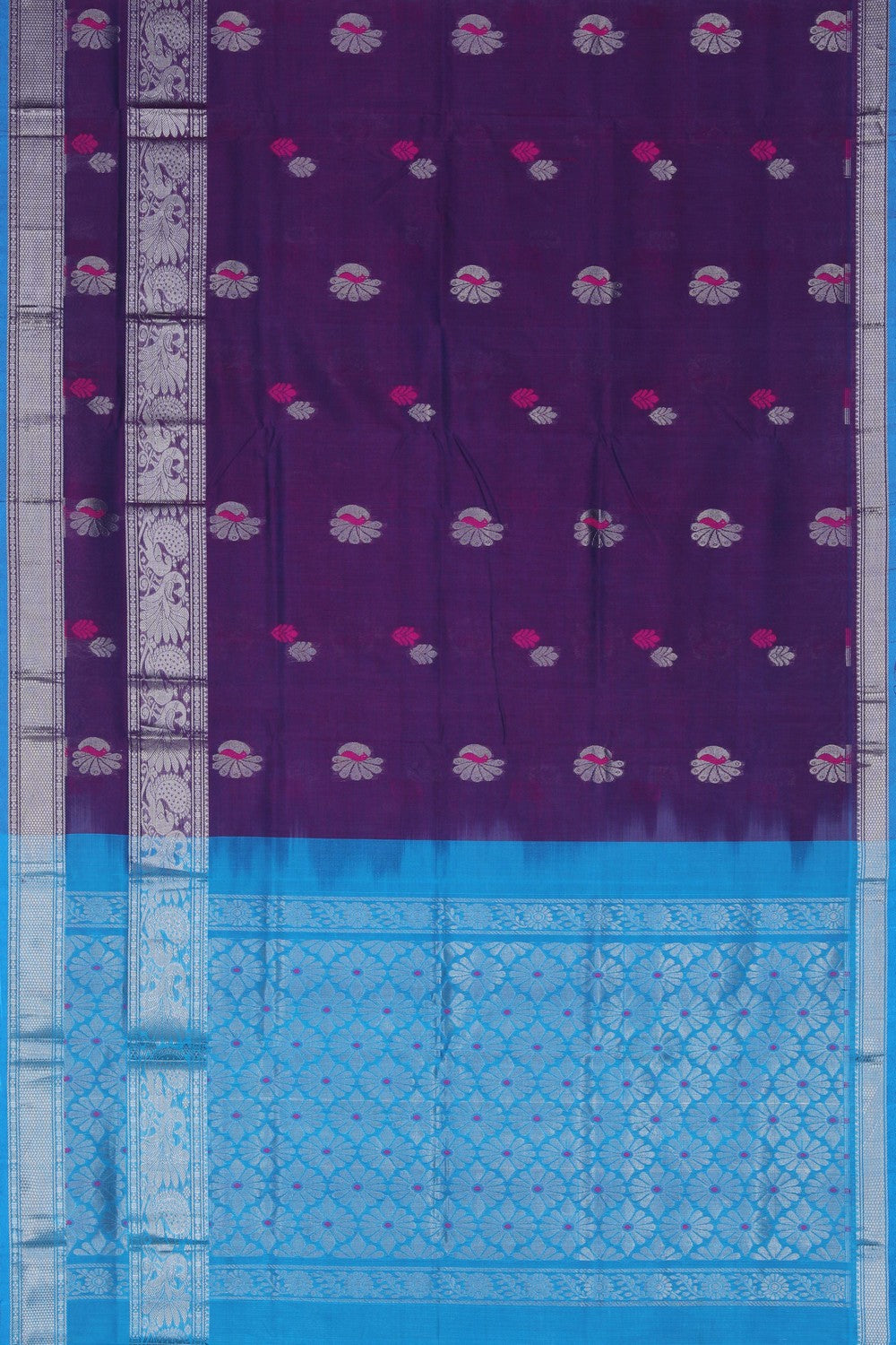 Image of Purple South Silk Cotton Saree