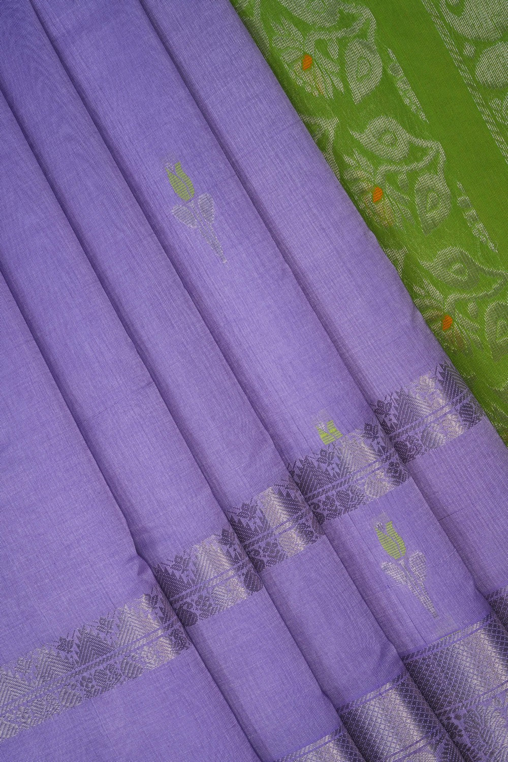 Image of Purple South Silk Cotton Saree