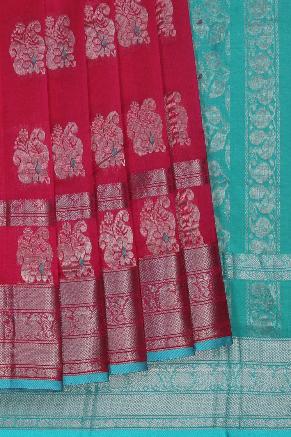 Image of Pink South Silk Cotton Saree