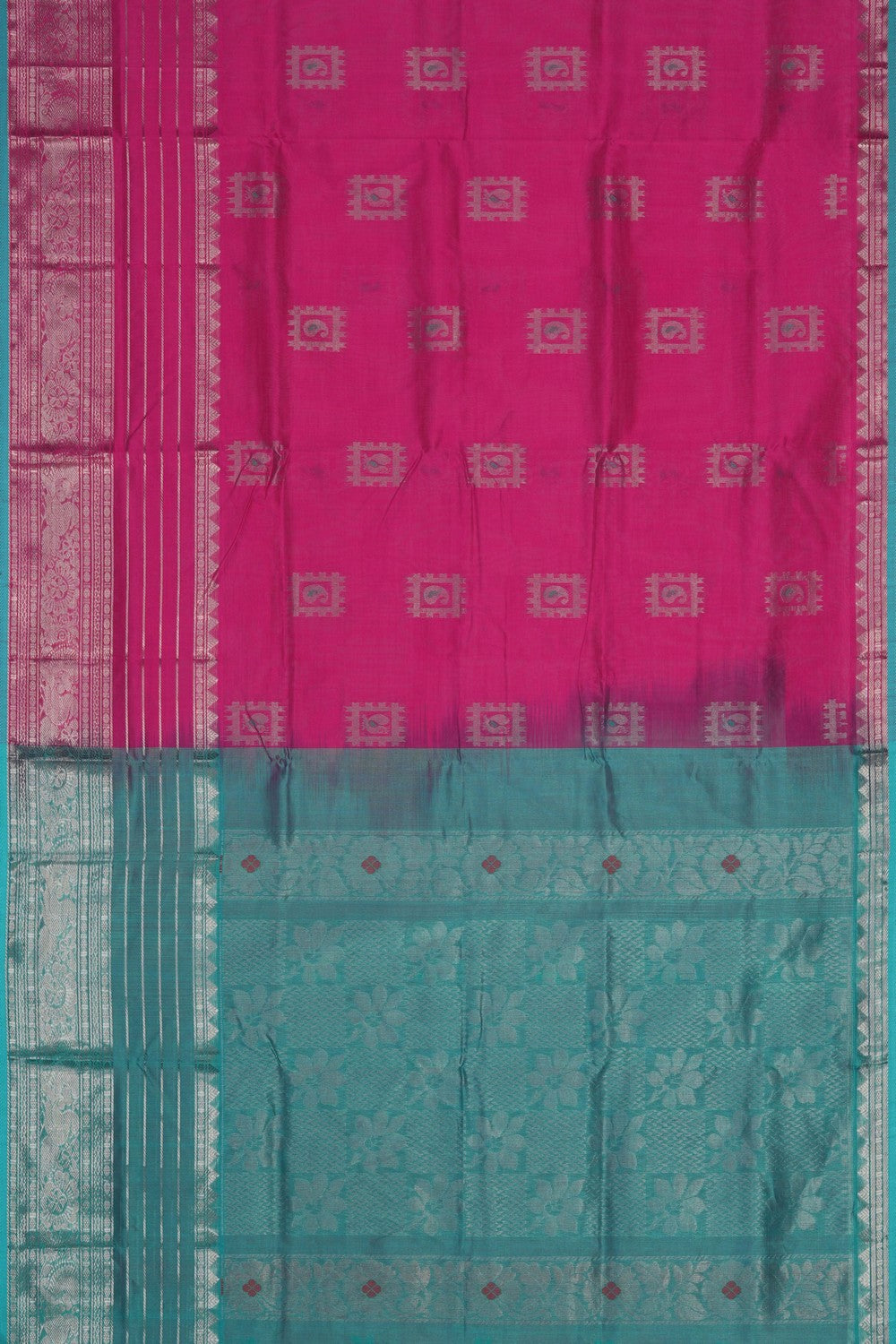 Image of Pink South Silk Cotton Saree
