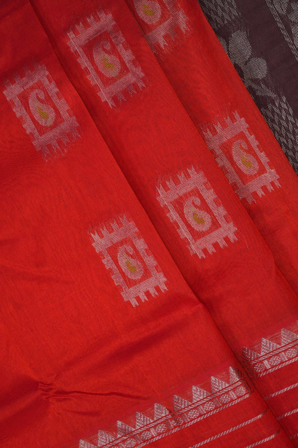 Image of Red South Silk Cotton Saree