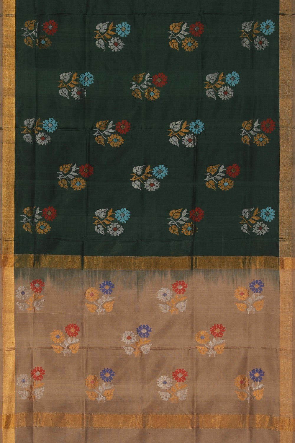 Image of Uppada Silk Green Saree