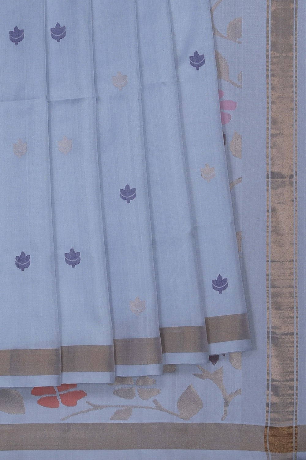 Image of Uppada Silk Grey Saree