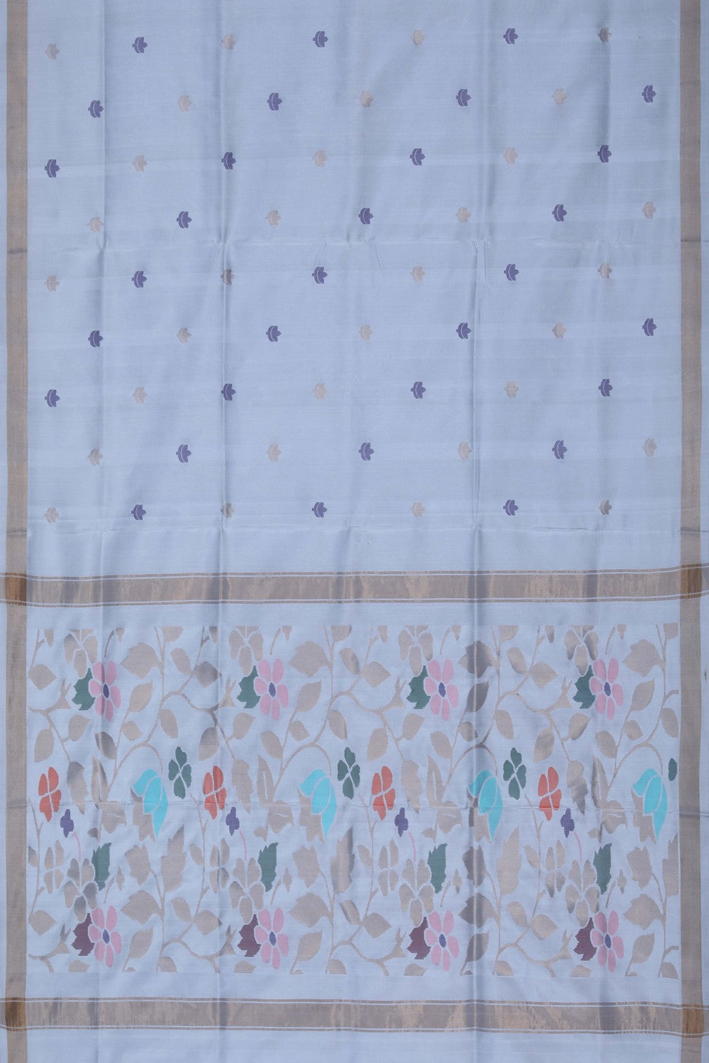 Image of Uppada Silk Grey Saree