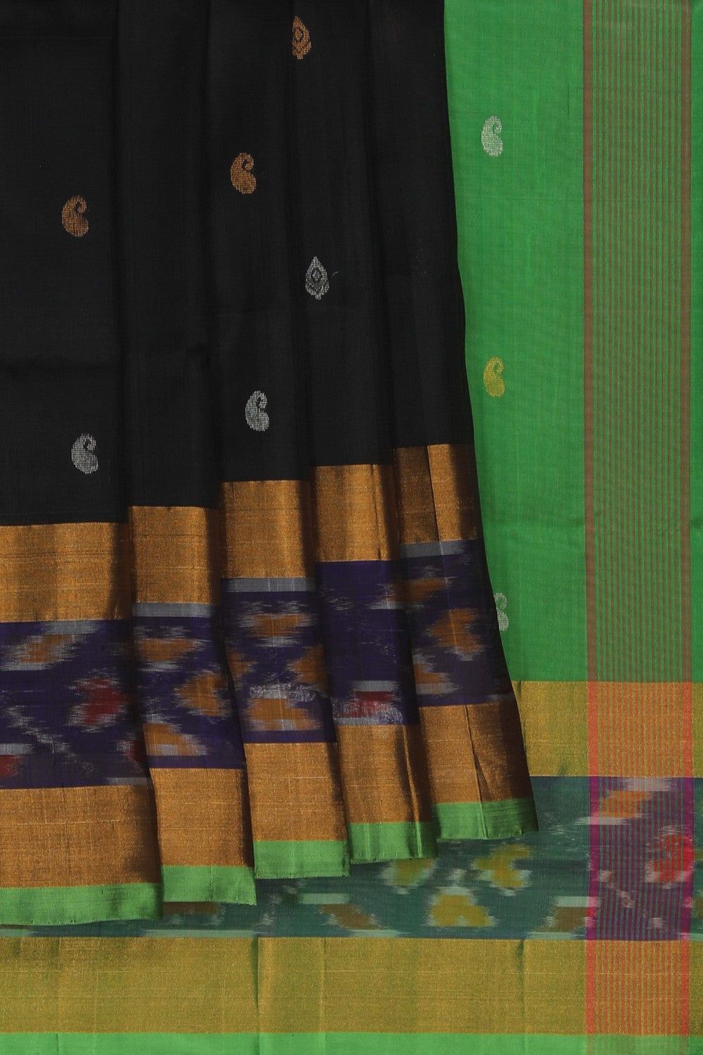 Image of Black Uppada Silk Saree