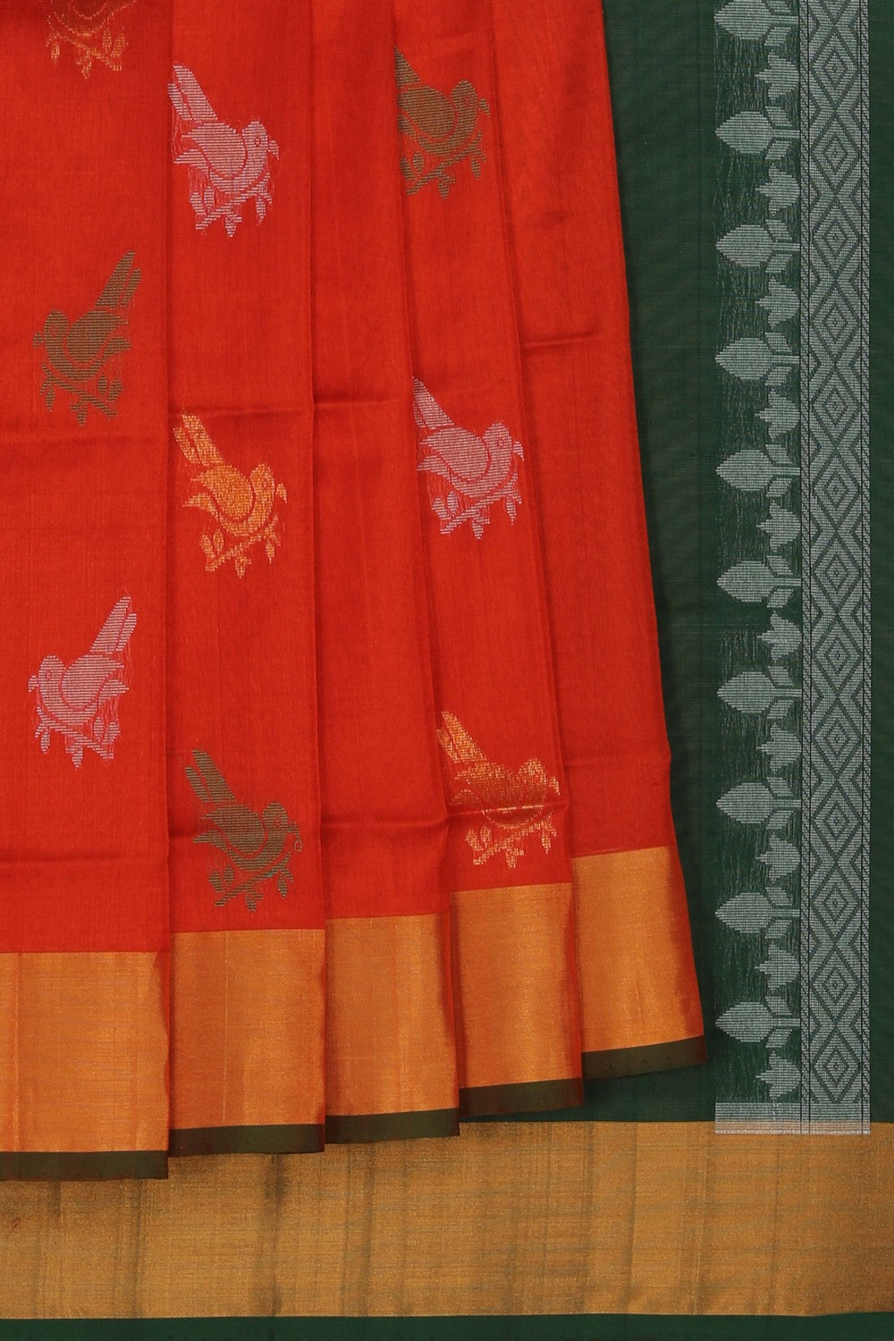 Image of Uppada Silk Red Saree