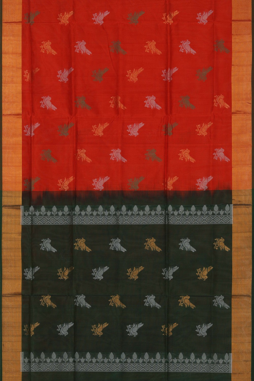Image of Uppada Silk Red Saree