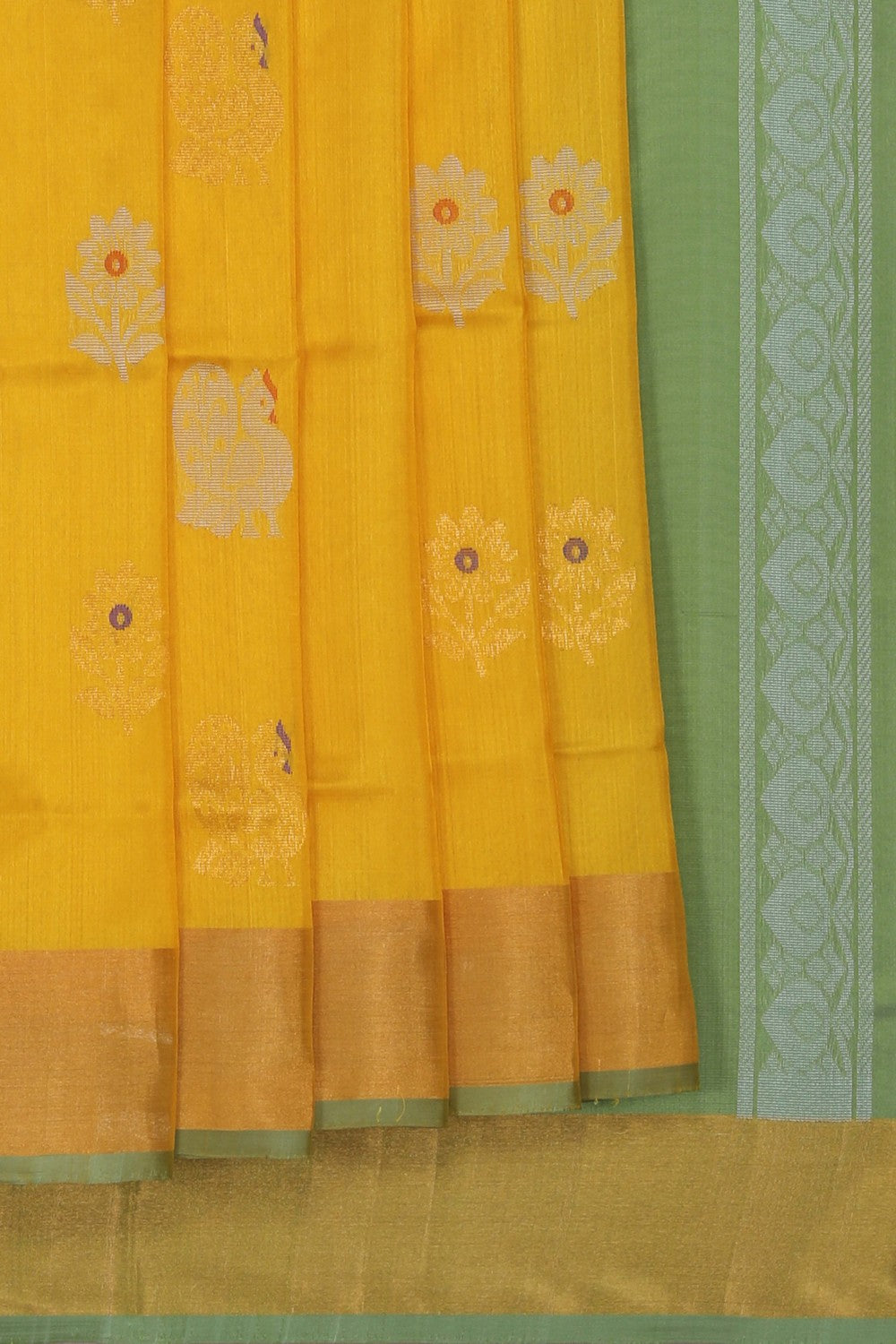 Image of Uppada Silk Yellow Saree