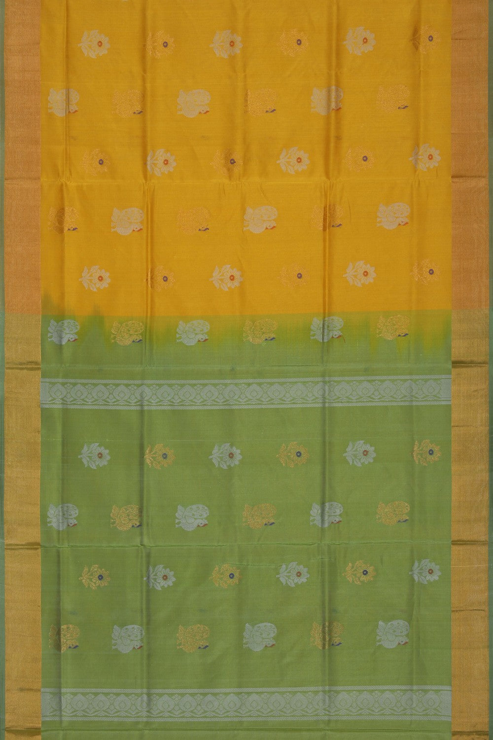 Image of Uppada Silk Yellow Saree