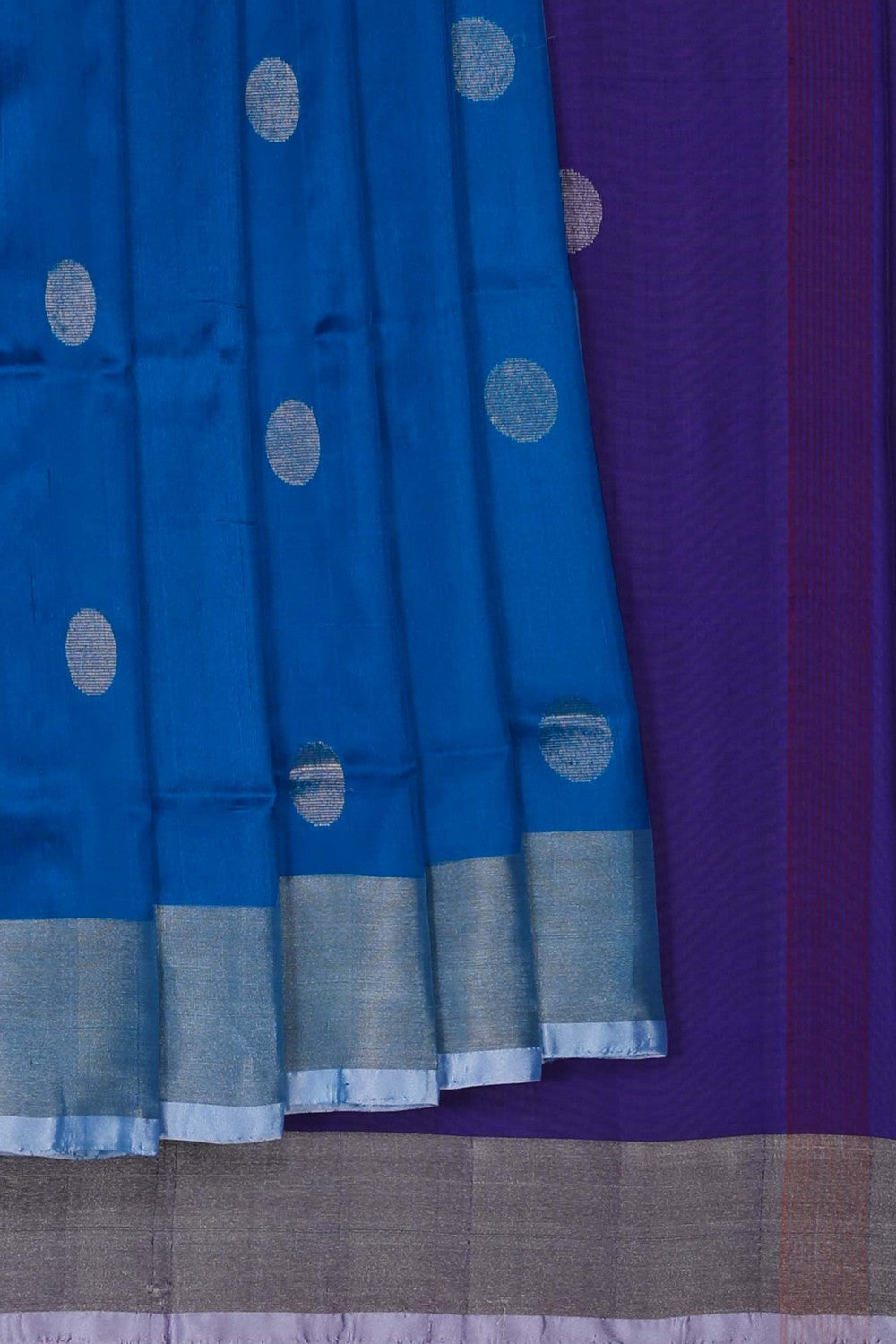 Image of Uppada Silk Blue Saree