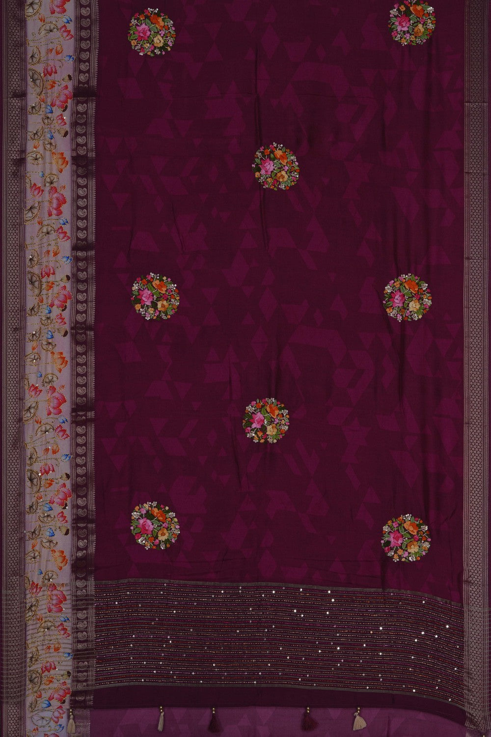 Image of Violet Embroidery Saree