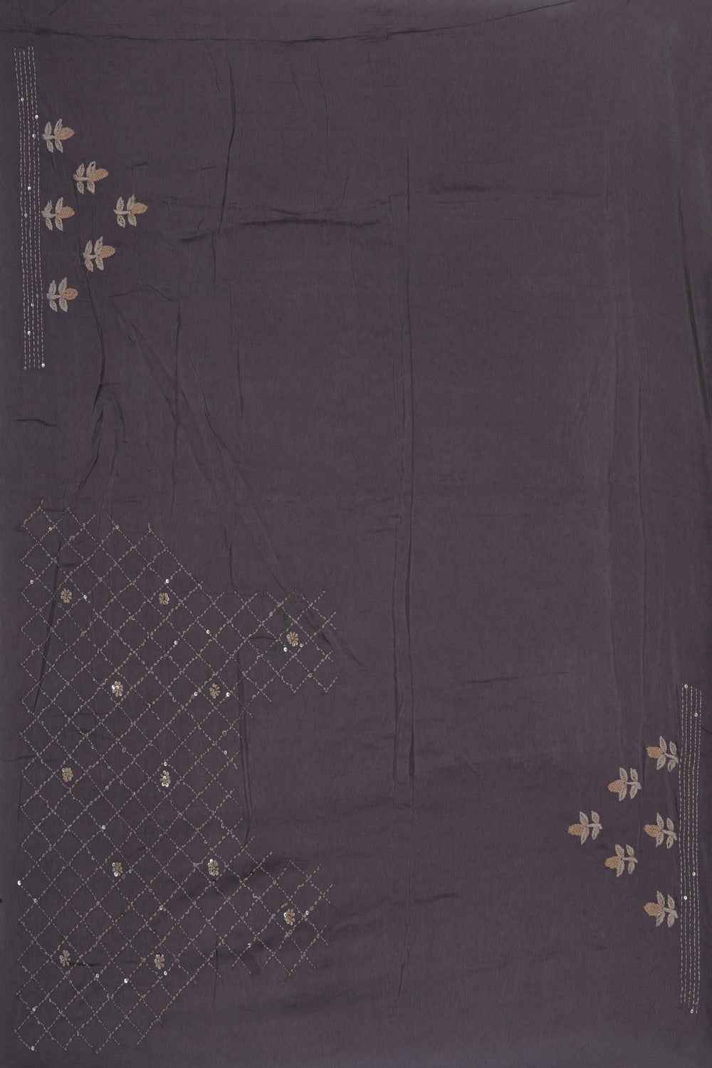 Image of Classy Grey Embroidery Saree