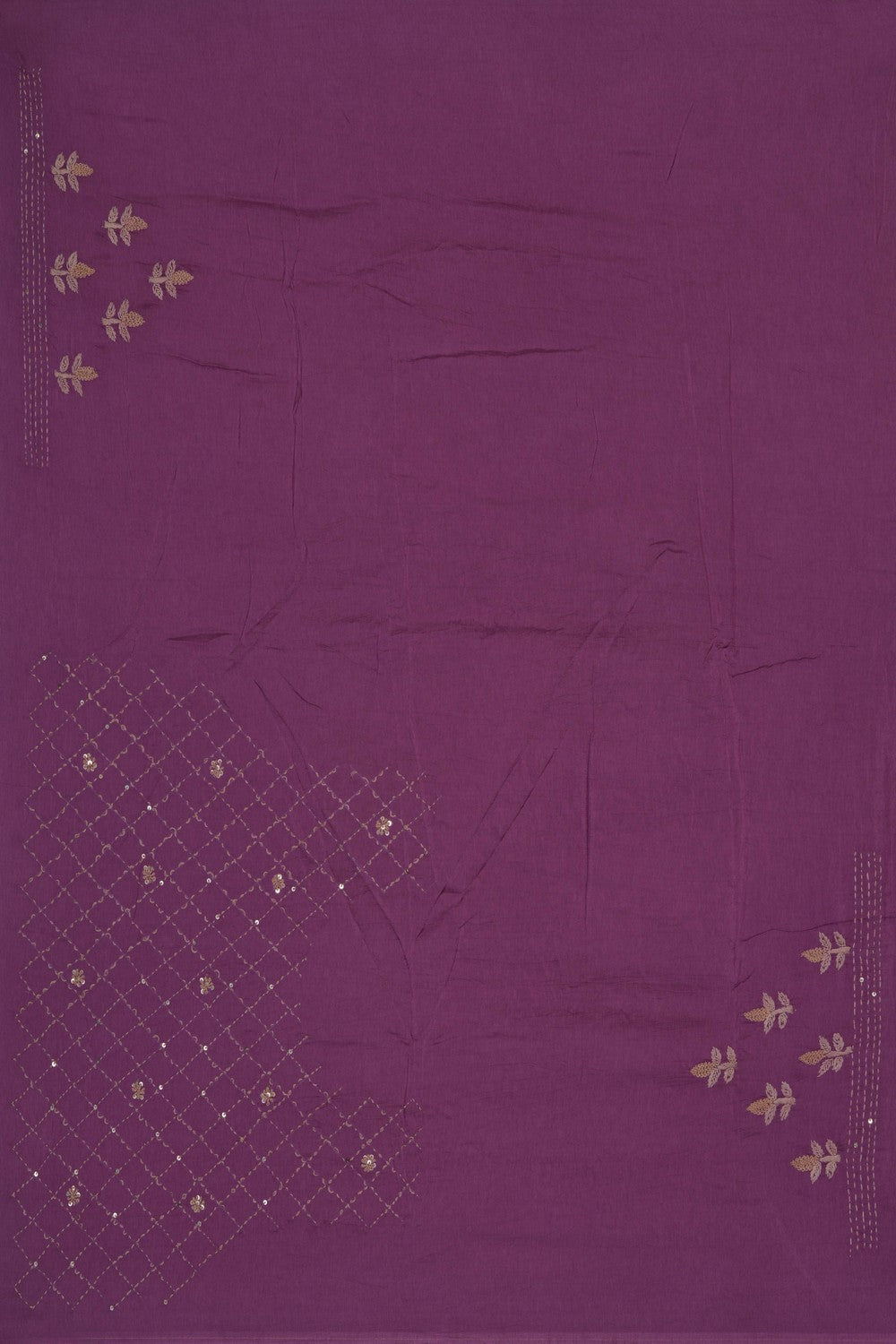Image of Purple Embroidery Saree