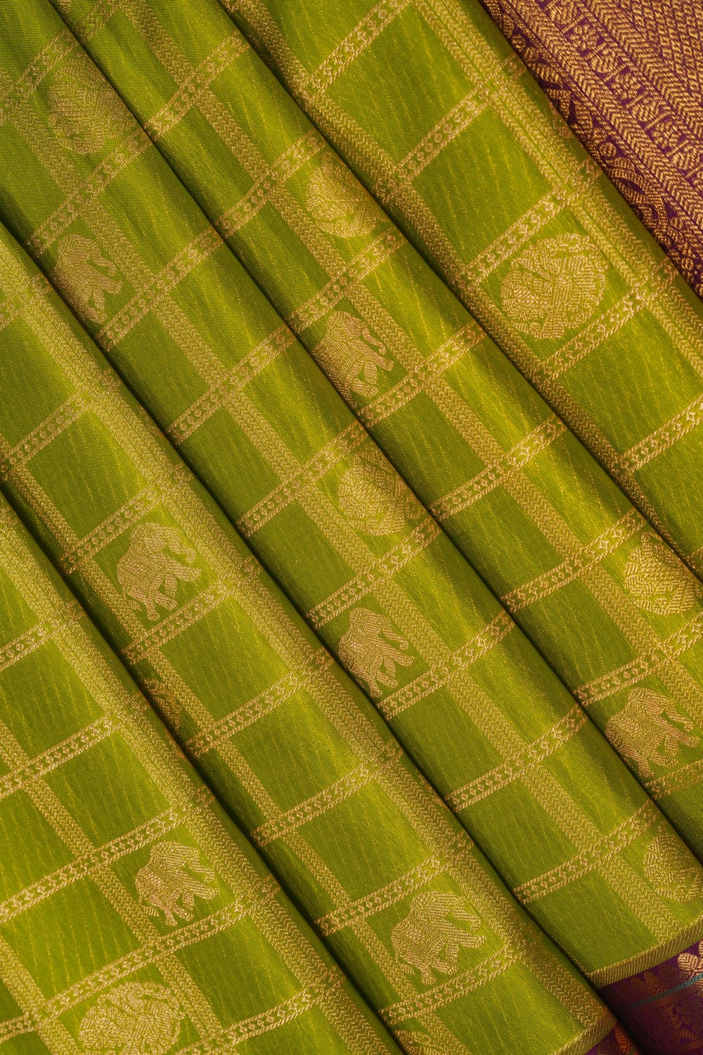 Image of Green Kanchipattu Saree
