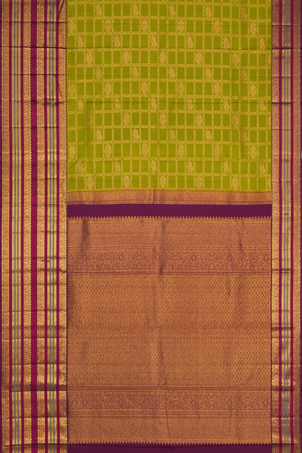 Image of Green Kanchipattu Saree