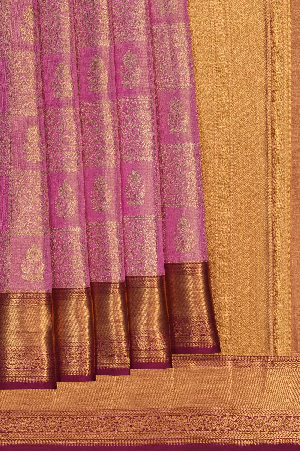 Image of Pink Kanchipattu Brocade Saree