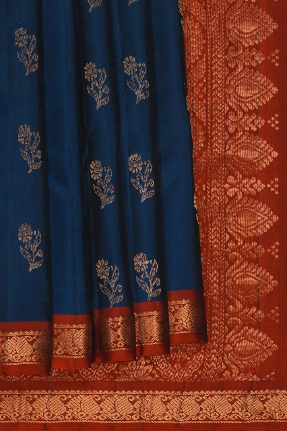 Image of Blue South Silk Saree