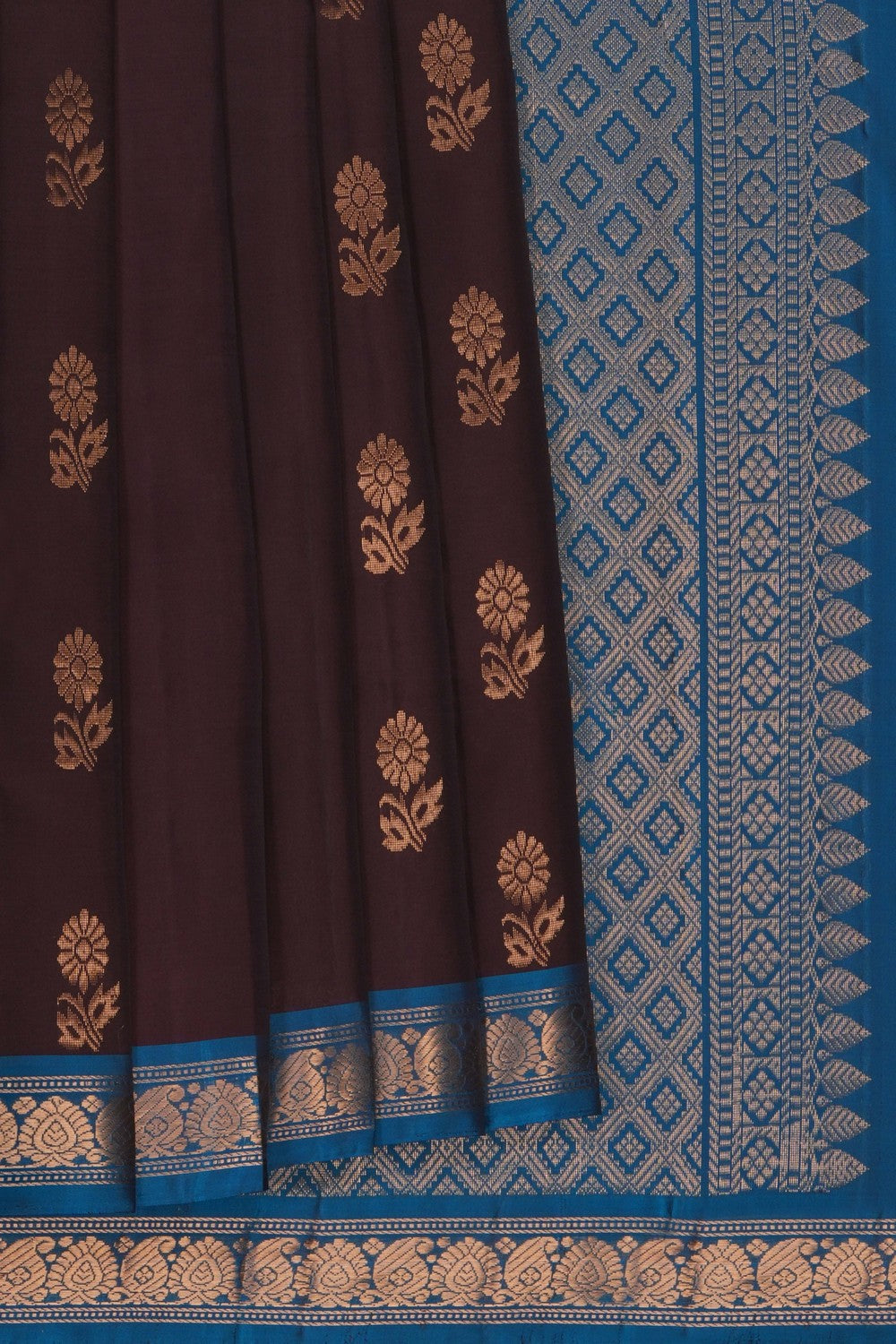 Image of Brown South Silk Saree