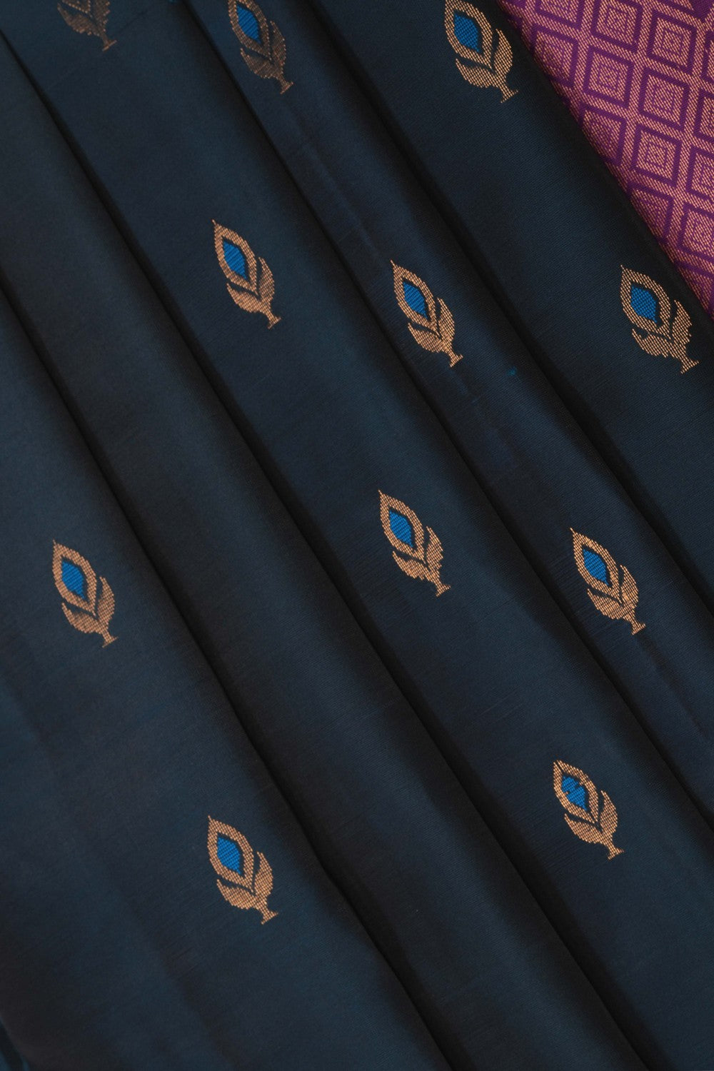 Image of Peacock Green South Silk Saree