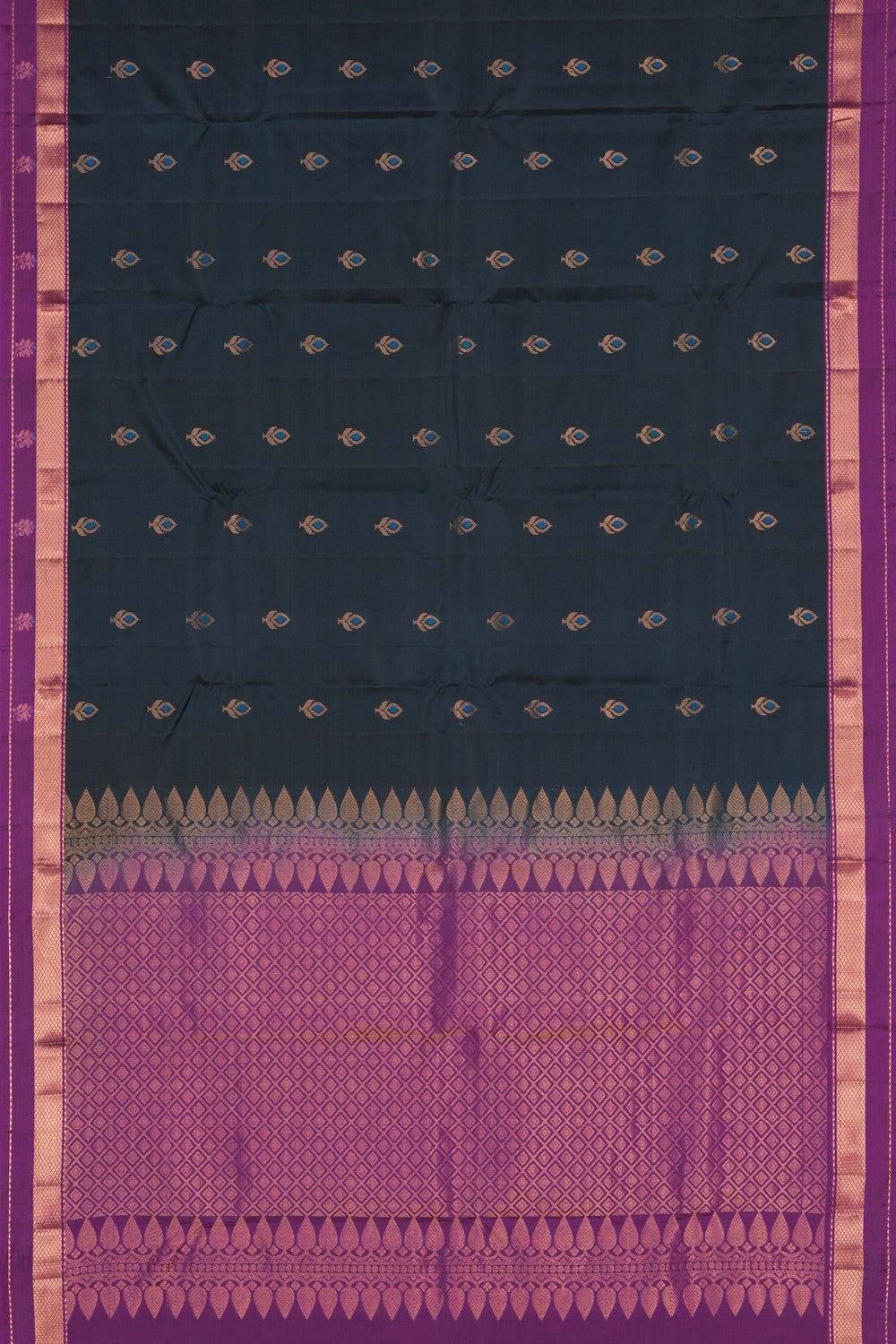 Image of Peacock Green South Silk Saree