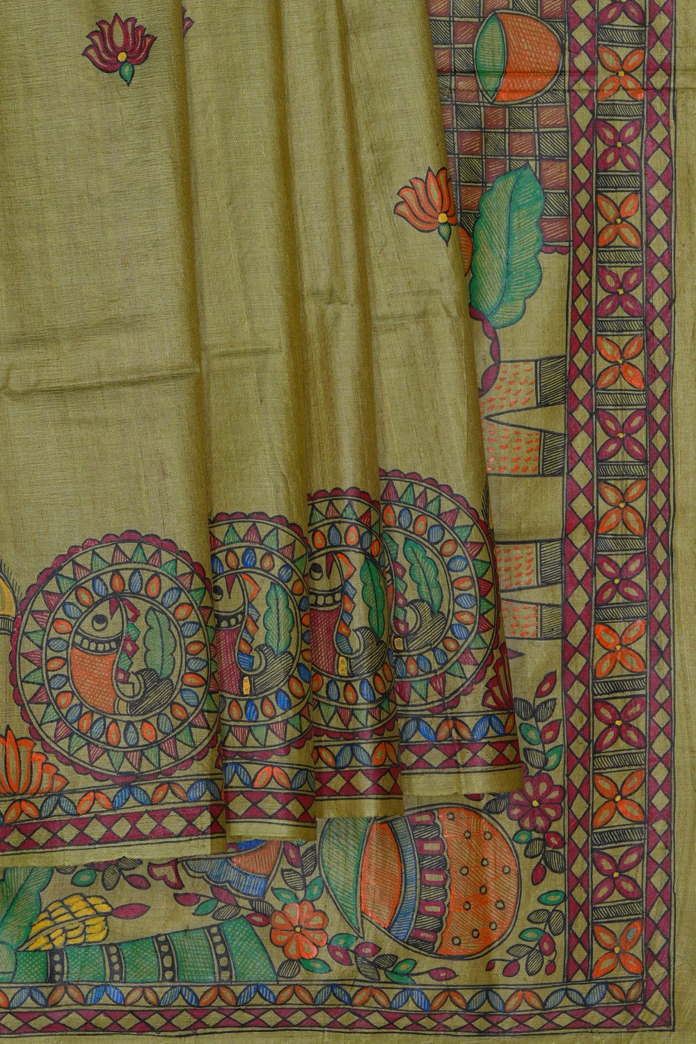 Image of Madhubani Painting Saree