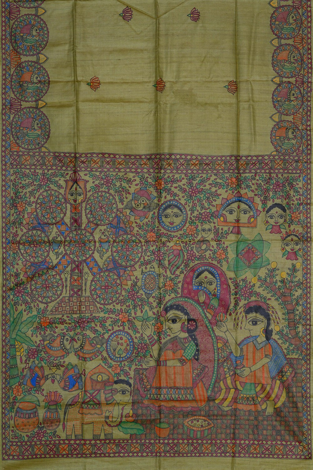 Image of Madhubani Painting Saree