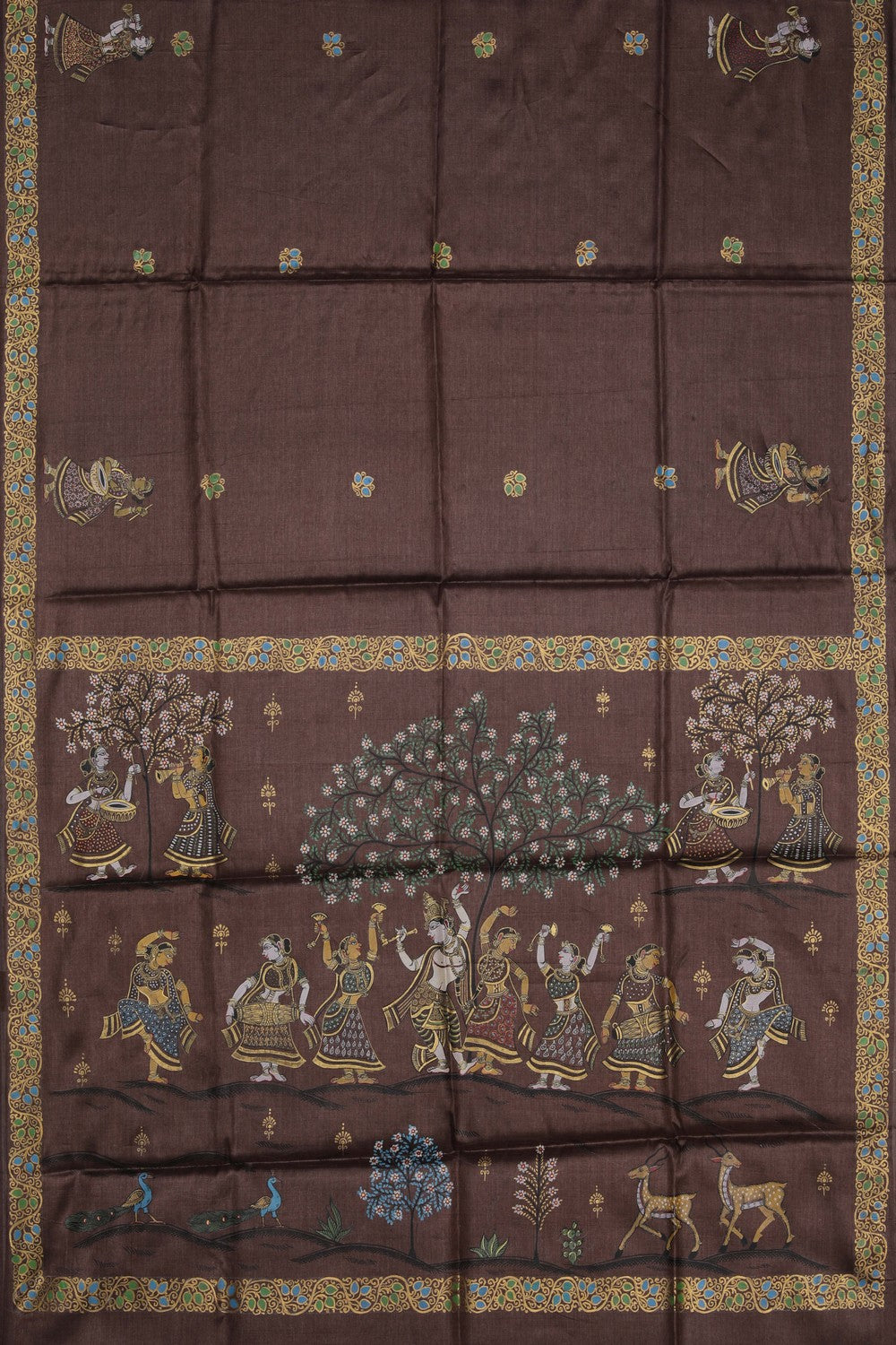 Image of Tussar Silk Patachitra Saree