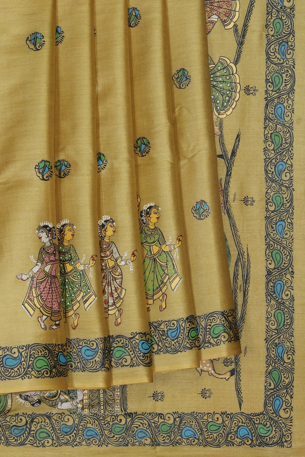 Image of Tussar Silk Patachitra Saree