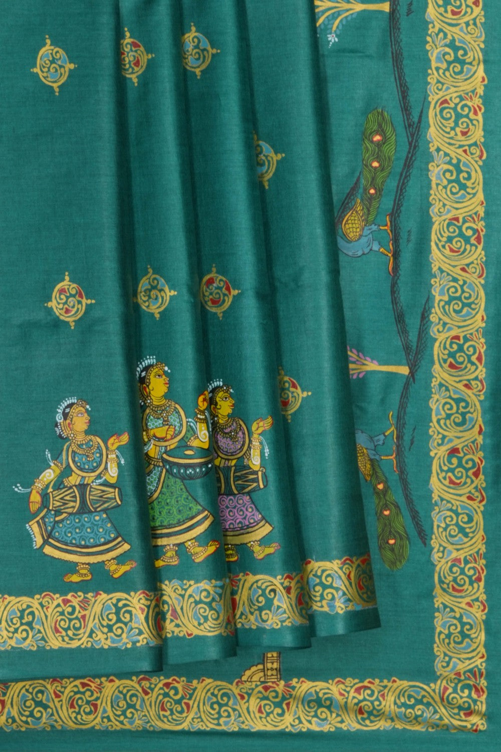 Image of Tussar Silk Patachitra Saree
