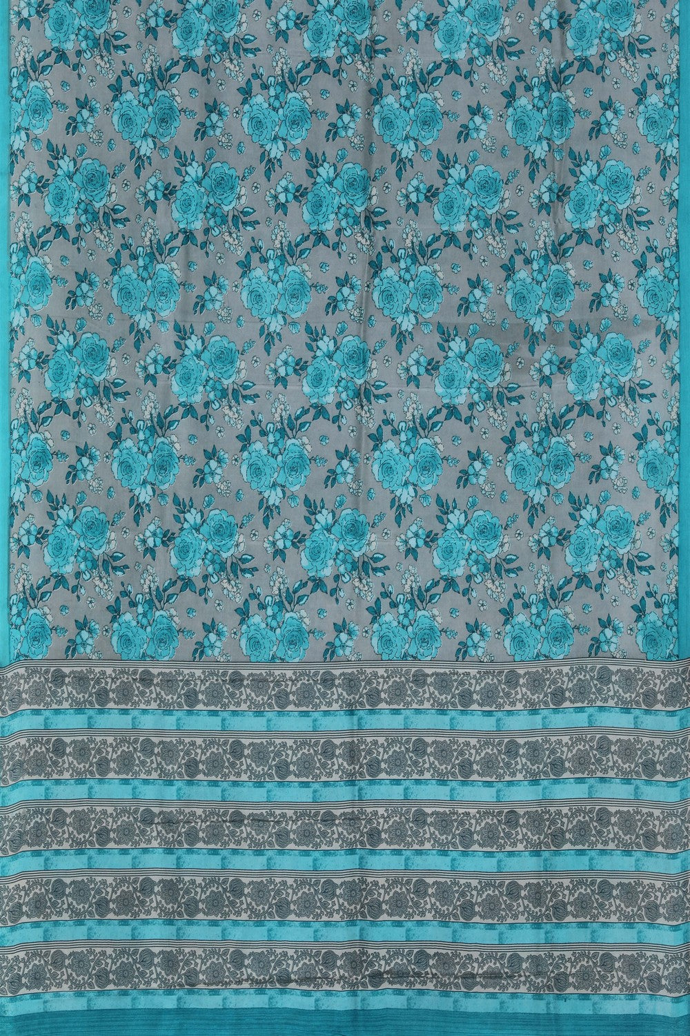 Image of A Floral Printed Soft Silk Saree
