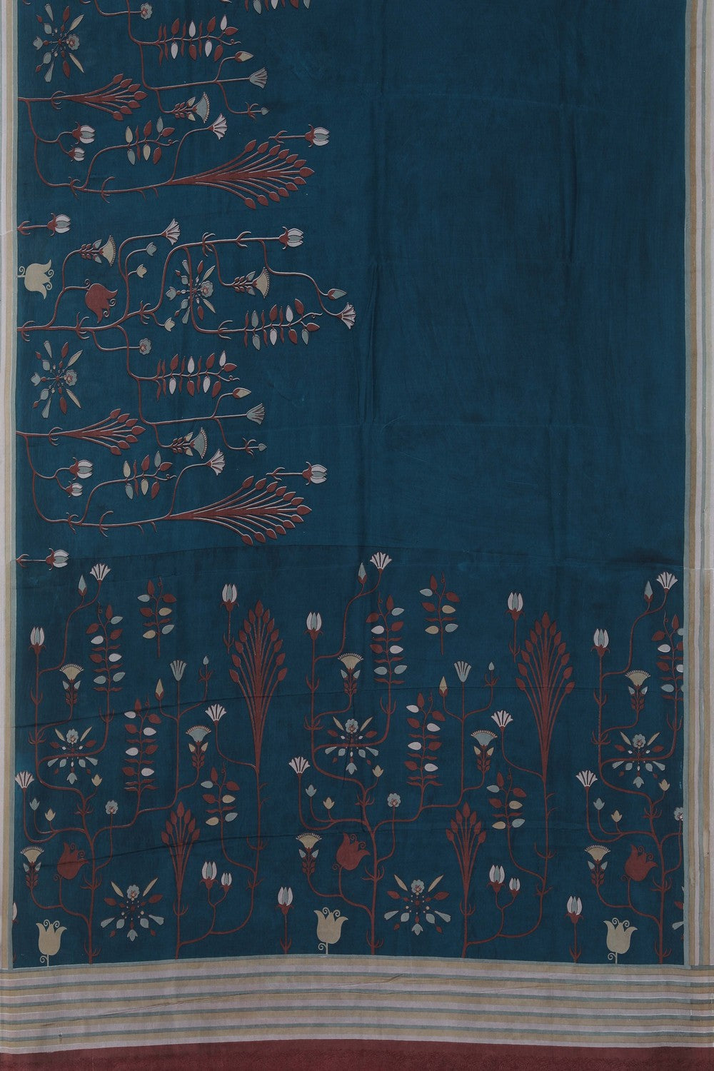 Image of A Floral Printed Soft Silk Saree