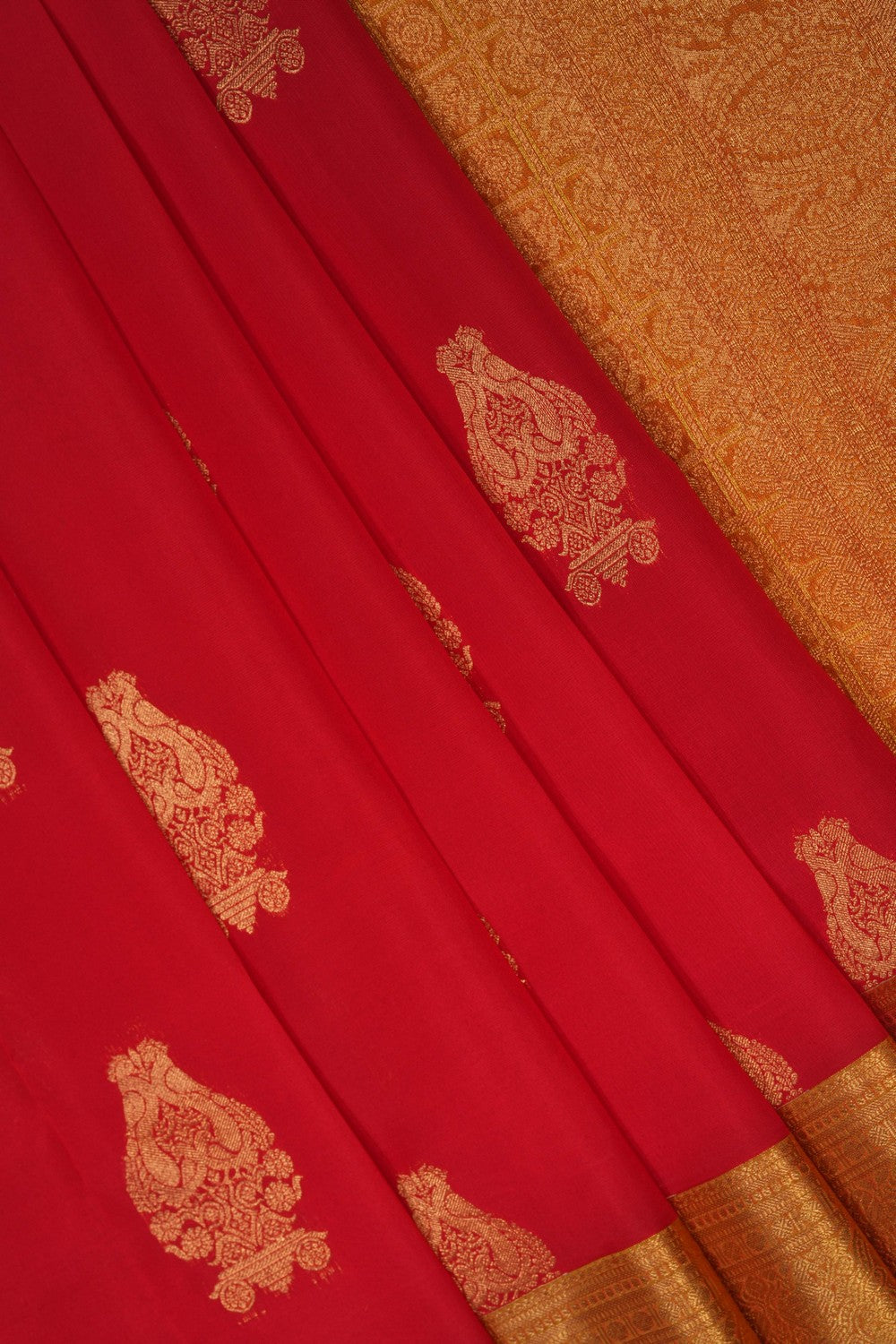 Image of Red South Silk Saree