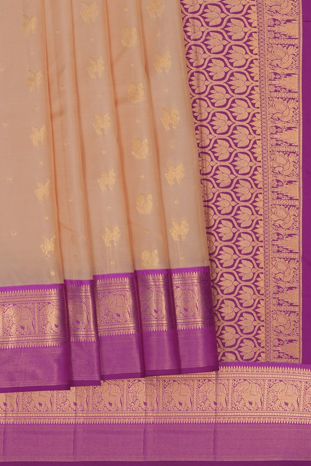 Image of Beige South Silk Saree