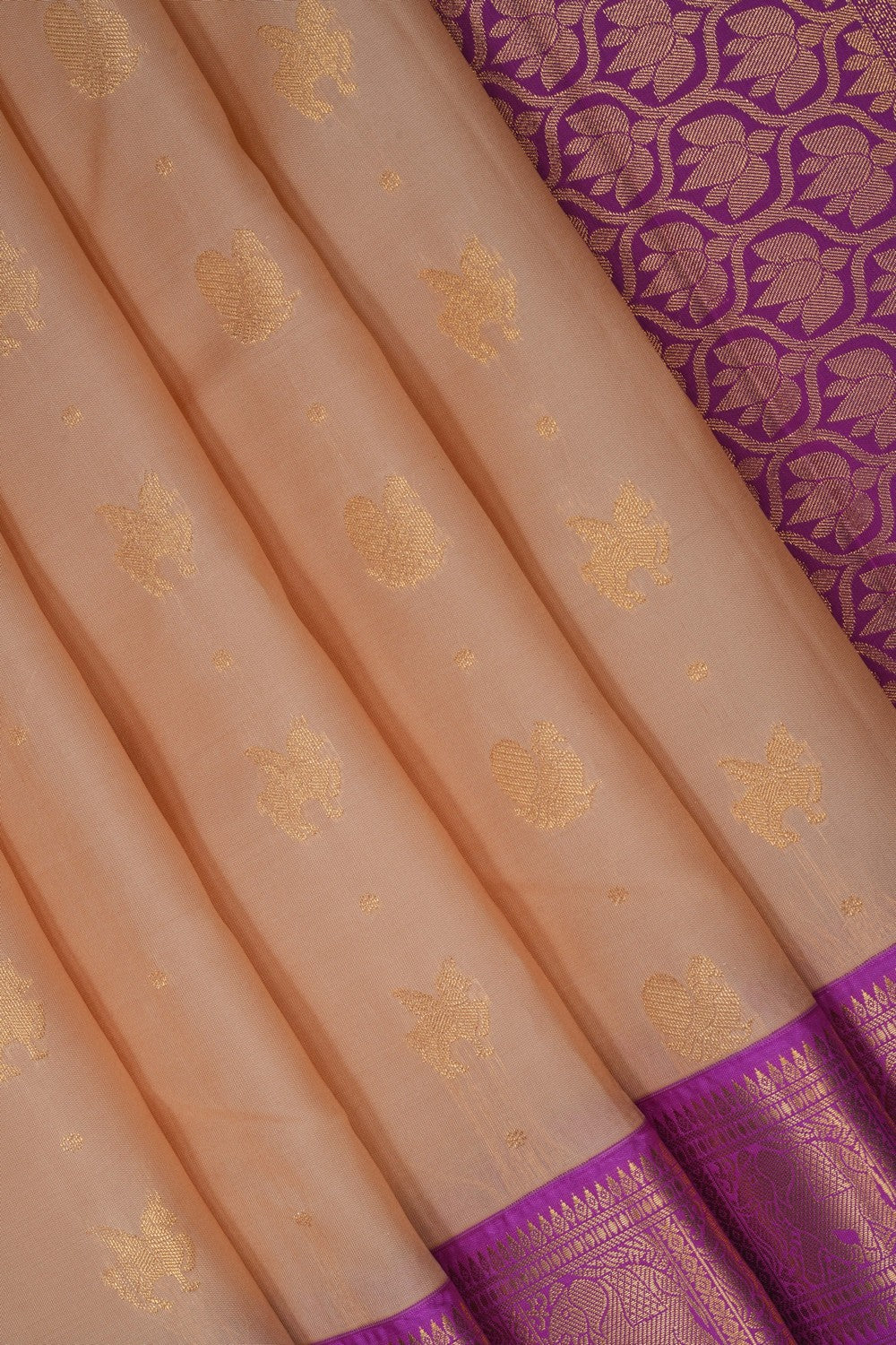 Image of Beige South Silk Saree