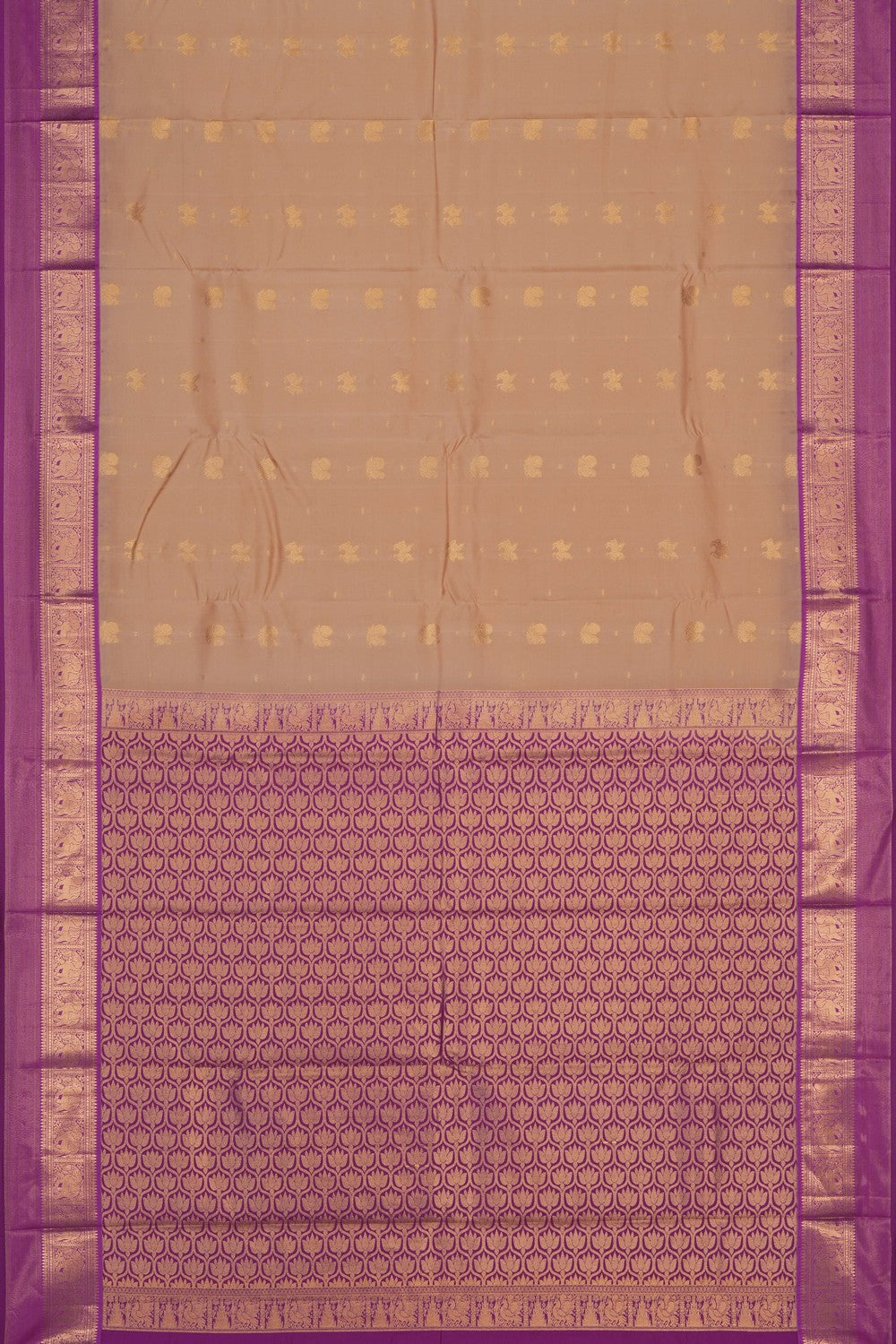 Image of Beige South Silk Saree