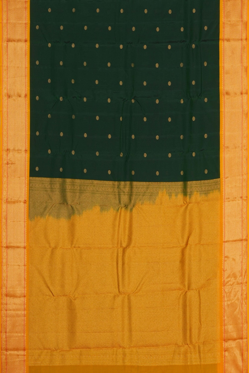 Image of Bottle Green South Silk Saree