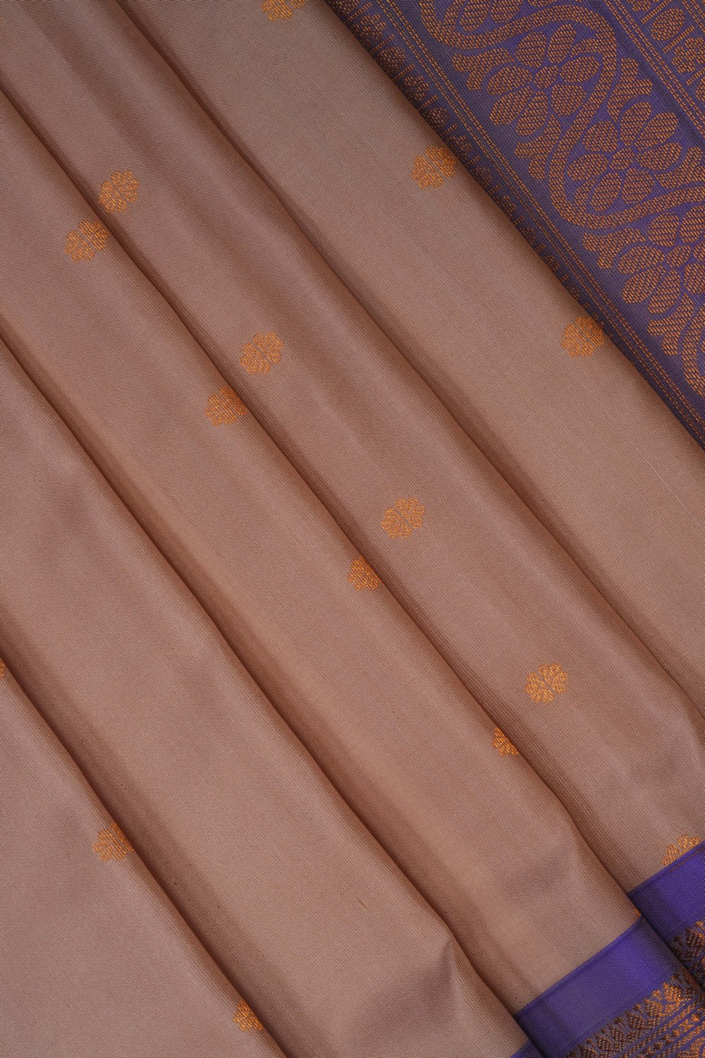 Image of Gadwal Silk Beige Saree