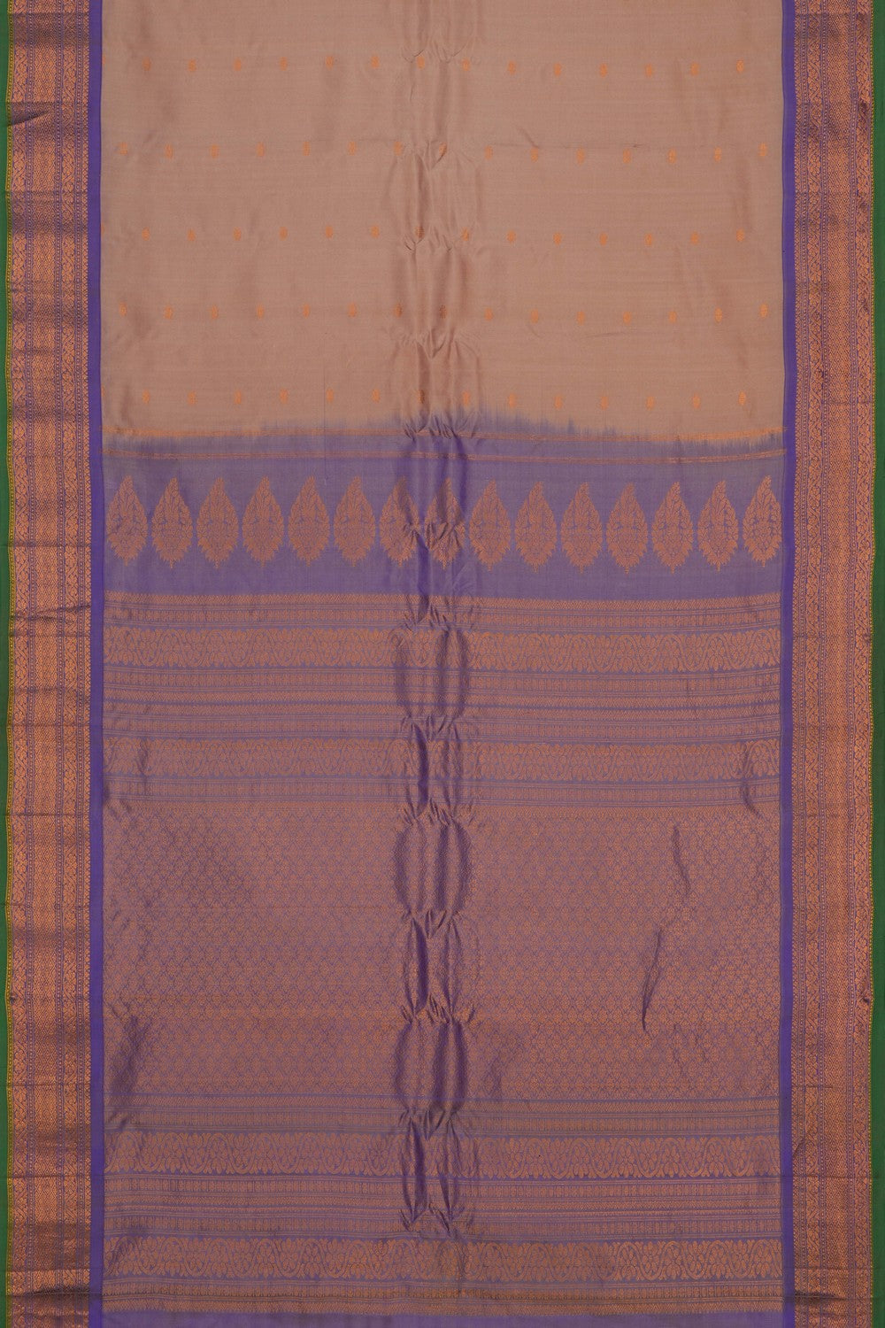 Image of Gadwal Silk Beige Saree
