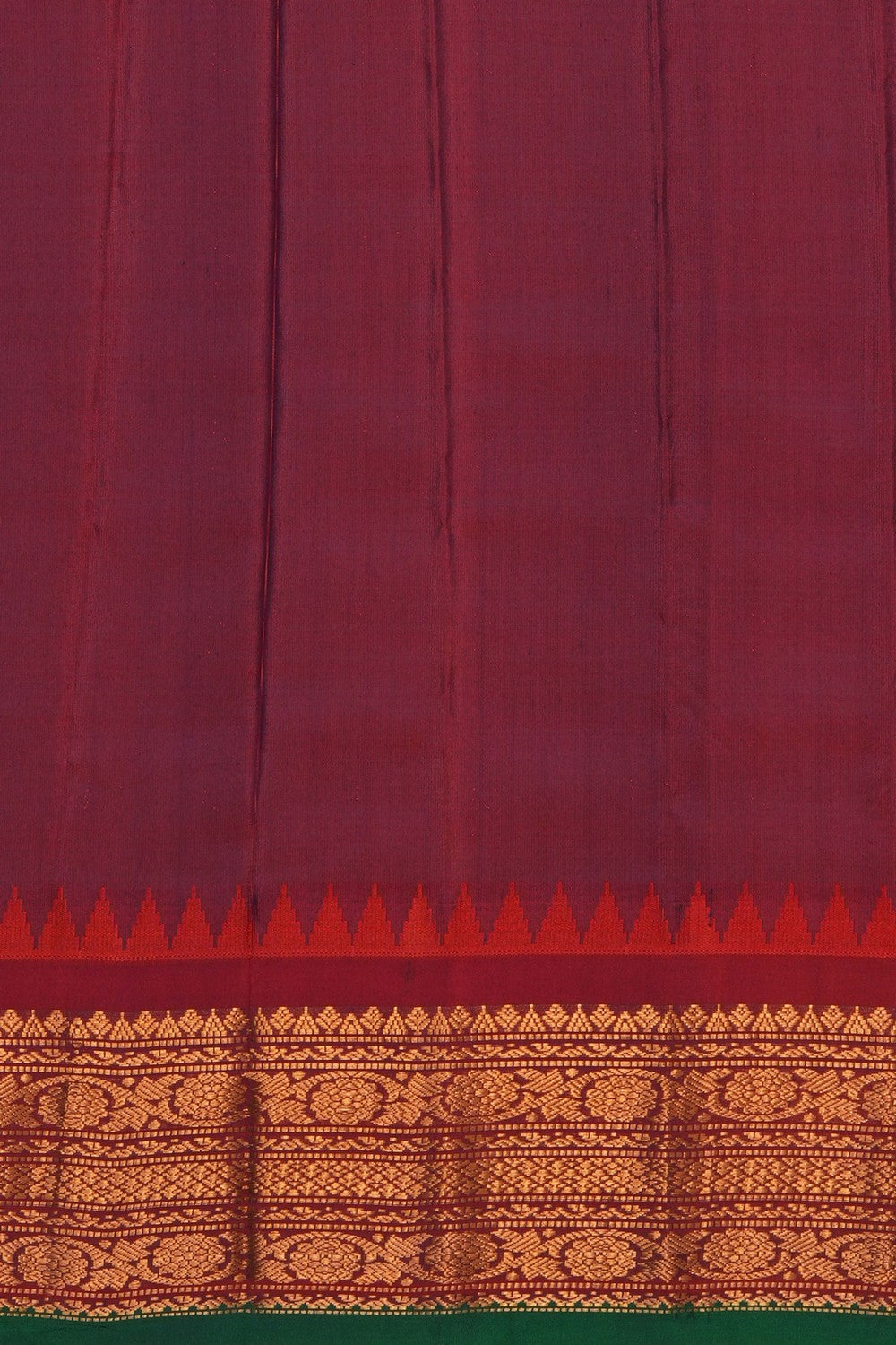 Image of Mustard Gadwal Silk Saree