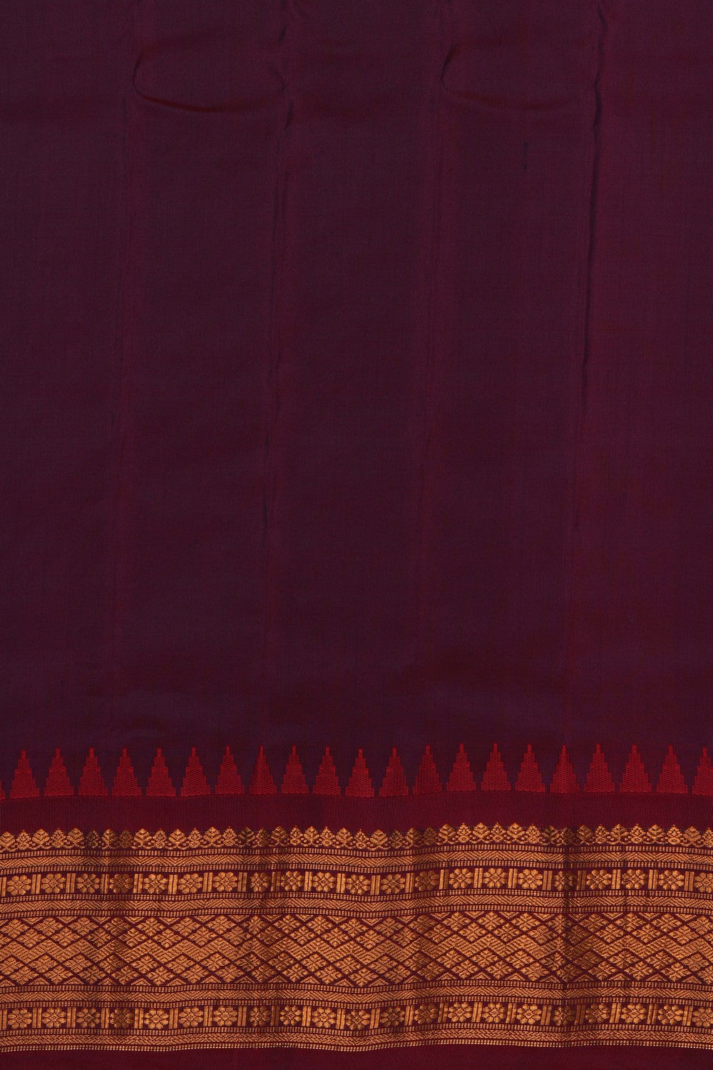 Image of Cream Gadwal Silk Saree