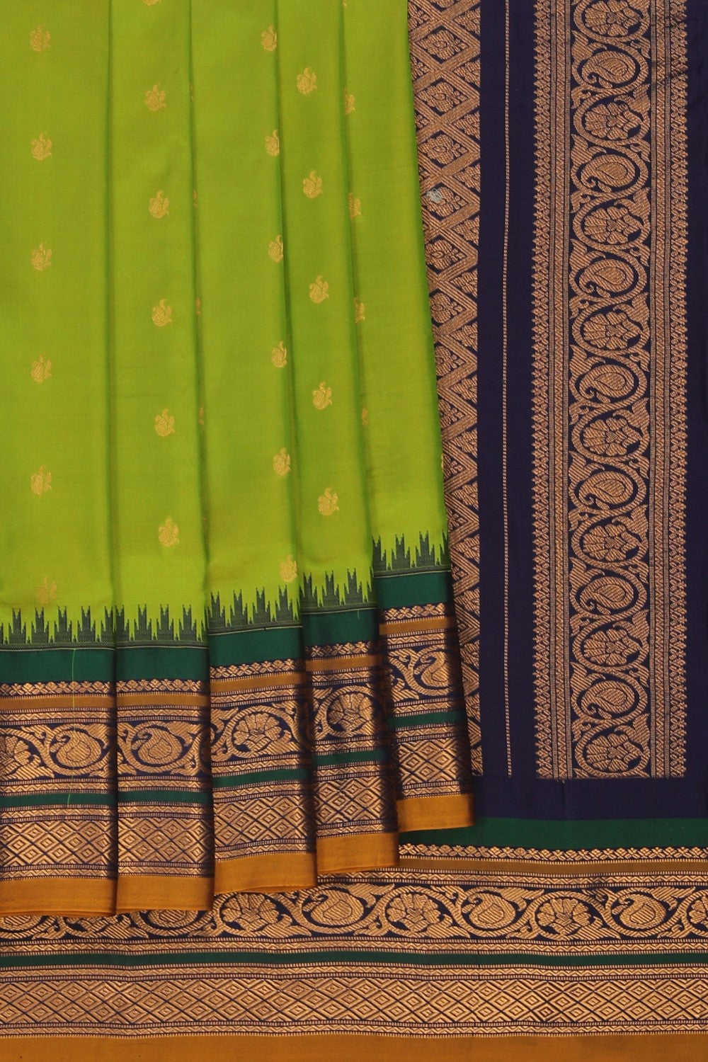 Image of Gadwal Silk Green Saree